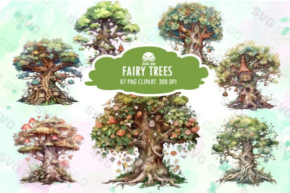 Fairy Trees Watercolor Sublimation Illustrations Review