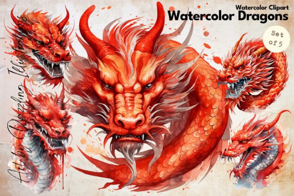 Furious Dynamic Watercolor Dragons: Illustrations Review