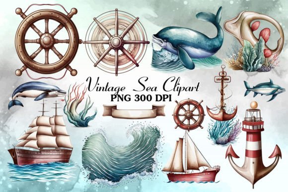 Vintage Sea Illustrations: Watercolor Clipart Review