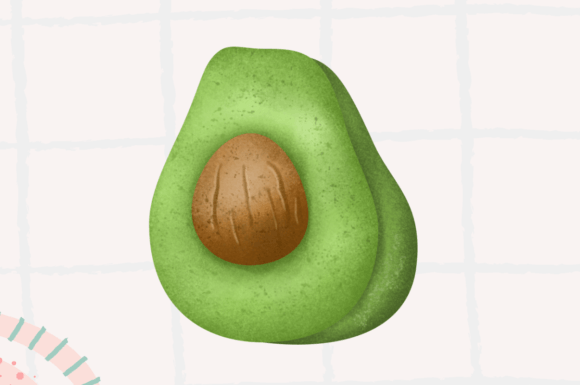 Watercolor Avocado Sublimation Illustrations for Branding
