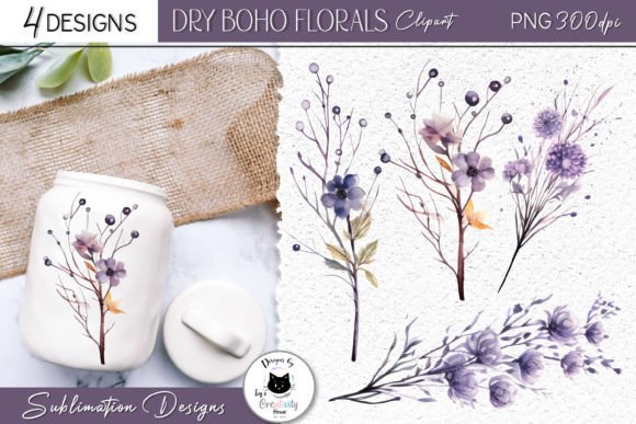 Watercolor Botanical Winter Clipart for Illustrations