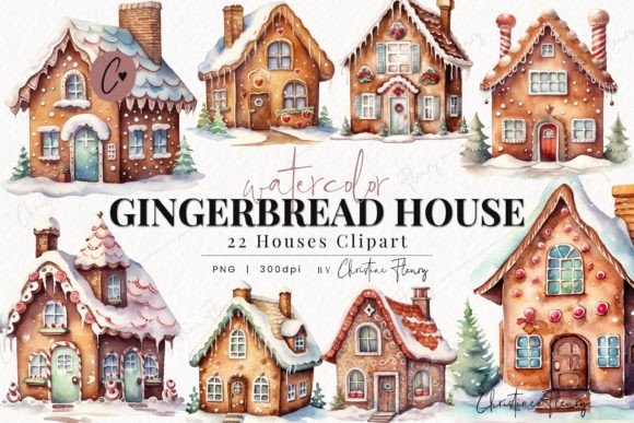 Watercolor Gingerbread House Clipart Review