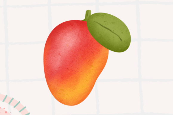Watercolor Mango Sublimation Illustrations for Branding